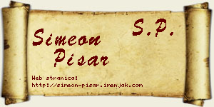 Simeon Pisar vizit kartica
